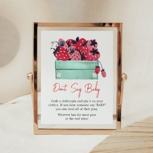 Berry Sweet Baby Shower Say Baby nicht Poster