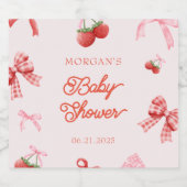 Berry Sweet Baby Shower Sparkling Weinkeller Set Schaumweinetikett (Einzelnes Label)