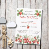 Berry Sweet Baby Shower Strawberries Einladung