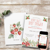 Berry Sweet Baby Shower Strawberries Einladung