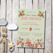 Berry Sweet Baby Shower Strawberries Einladung