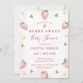 Berry Sweet Baby Shower Strawberry Einladung (Vorderseite)