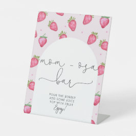 Berry Sweet Baby Shower Strawberry Mama-osa Bar Sockelschild