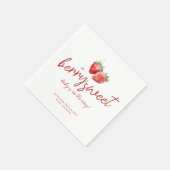 Berry Sweet Baby Shower Strawberry Serviette (Ecke)