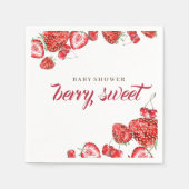 Berry Sweet Baby Shower Strawberry Serviette (Vorderseite)