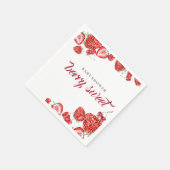 Berry Sweet Baby Shower Strawberry Serviette (Ecke)