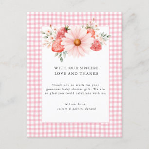 Berry Sweet Baby Shower Vielen Dank Postkarte
