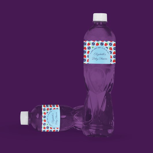 Berry Sweet Baby Shower Wasserflaschenetikett