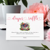 Berry Sweet Baby Shower Wild Berries Diaper Raffle Begleitkarte