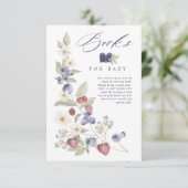 Berry Sweet Baby Shower Wild Berries & Flowers Begleitkarte (Stehend Vorderseite)