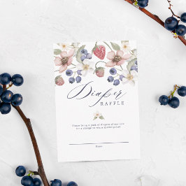 Berry Sweet Baby Shower Wild Berries & Flowers Begleitkarte