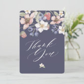 Berry Sweet Baby Shower Wild Berries & Flowers Dankeskarte (Stehend Vorderseite)