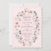 Berry Sweet Baby Shower Wild Berries & Flowers Einladung (Vorderseite)