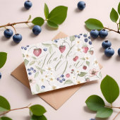 Berry Sweet Baby Shower Wilde Berries & Blume Dankeskarte