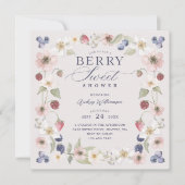 Berry Sweet Baby Shower Wilde Berries & Blume Einladung (Vorderseite)