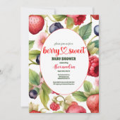 Berry Sweet Baby Shower Wilde Berries & Blume Einladung (Vorderseite)
