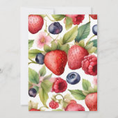 Berry Sweet Baby Shower Wilde Berries & Blume Einladung (Rückseite)