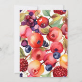 Berry Sweet Baby Shower Wilde Berries & Blume Einladung (Rückseite)