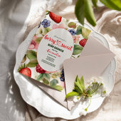 Berry Sweet Baby Shower Wilde Berries & Blume Einladung