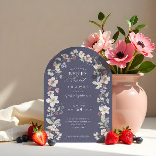Berry Sweet Baby Shower Wilde Berries & Blume Einladung