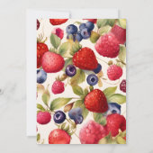 Berry Sweet Baby Shower Wilde Berries & Blume Einladung (Rückseite)