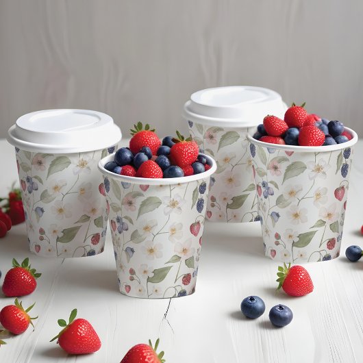 Berry Sweet Baby Shower Wilde Berries & Blume Pappbecher