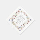 Berry Sweet Baby Shower Wilde Berries & Blume Serviette (Ecke)