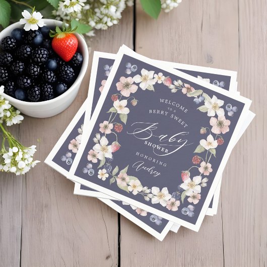 Berry Sweet Baby Shower Wilde Berries & Blume Serviette