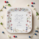 Berry Sweet Baby Shower Wilde Berries & Floral Pappteller<br><div class="desc">Fügen Sie eine Touch von Süße und Eleganz zu Ihrem besonderen Tag mit unserer berry beautiful & sweet baby Duschpapiertafel hinzu. Das Design beinhaltet unsere handbemalten, wilden Waldbeeren mit Heidelbeeren, Erdbeeren, Himbeeren, BlackBerry und verschiedenen Blume, um einen schönen, quadratischen Rahmen mit Blumen und Beeren zu schaffen. Unser erlesenes Aquarelldesign blüht...</div>