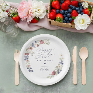 Berry Sweet Baby Shower Wilde Berries & Floral Pappteller