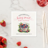 Berry Sweet Baby Shower Wilde Berries Serviette (Beispiel)