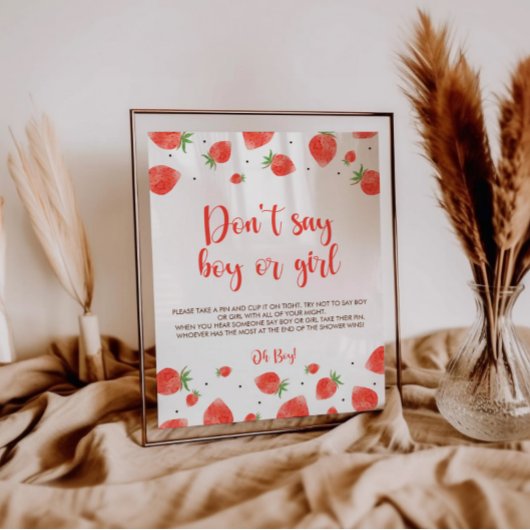 Berry Sweet Baby Showingzeichen Poster