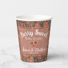 Berry Sweet Baby Showpaper Cups - Erdbeeren Pappbecher