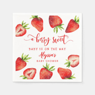 Berry Sweet Baby Strawberry Baby Dusche Serviette