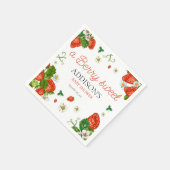 Berry Sweet Baby Strawberry Baby Dusche Serviette (Ecke)