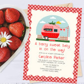 Berry Sweet Baby Strawberry Camper Einladung