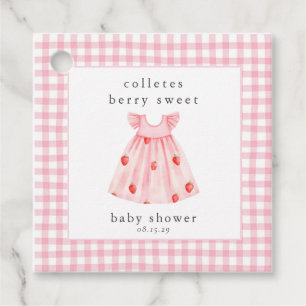 Berry Sweet Baby Strawberry Coquette Bow Geschenkanhänger