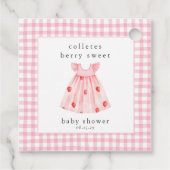 Berry Sweet Baby Strawberry Coquette Bow Geschenkanhänger (Rückseite)