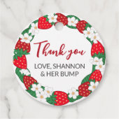 Berry Sweet Baby Strawberry Wreath Vielen Dank Geschenkanhänger (Vorderseite)
