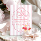Berry Sweet Baby Whimsical Strawberry Baby Dusche Einladung