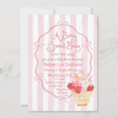 Berry Sweet Baby Whimsical Strawberry Baby Dusche Einladung (Vorderseite)