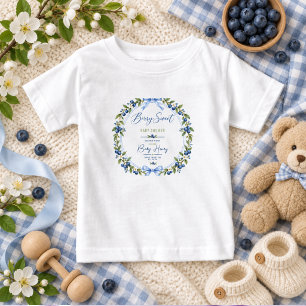 Berry Sweet Babyparty   Blau kariert Blaubeere Baby T-shirt