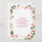 Berry Sweet Bear Baby Shower Girl Einladung (Rückseite)