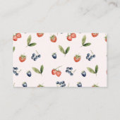 Berry Sweet Berries Baby Diaper Raffle Ticket Begleitkarte (Rückseite)