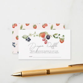 Berry Sweet Berries Baby Diaper Raffle Ticket Begleitkarte