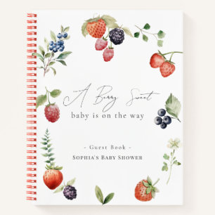 Berry Sweet Berries Girl Baby Dusche Notizblock