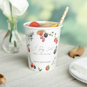 Berry Sweet Berries Girl Baby Dusche Pappbecher