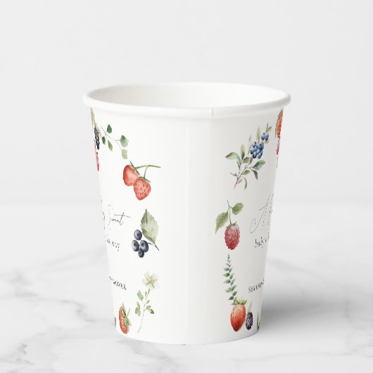 Berry Sweet Berries Girl Baby Dusche Pappbecher (Rechts)