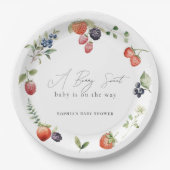 Berry Sweet Berries Girl Baby Dusche Pappteller (Vorderseite)