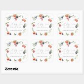 Berry Sweet Berries Girl Baby Dusche Quadratischer Aufkleber (Blatt)
